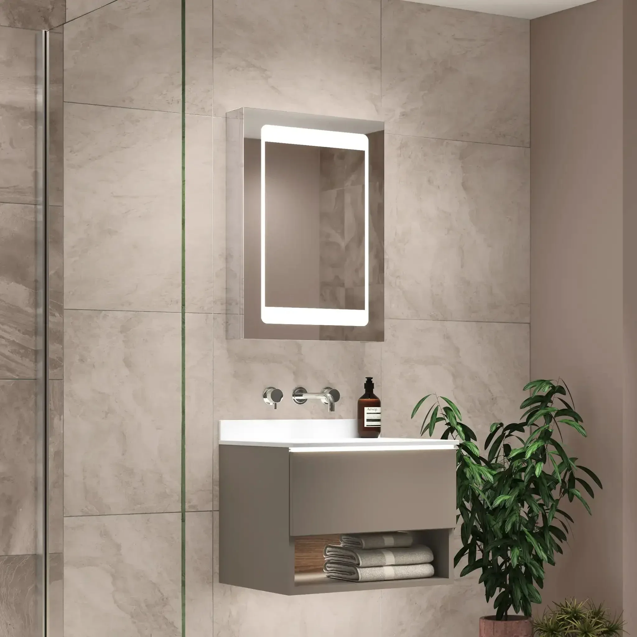 Atlanta LED Bathroom Mirror Cabinet - Image 10
