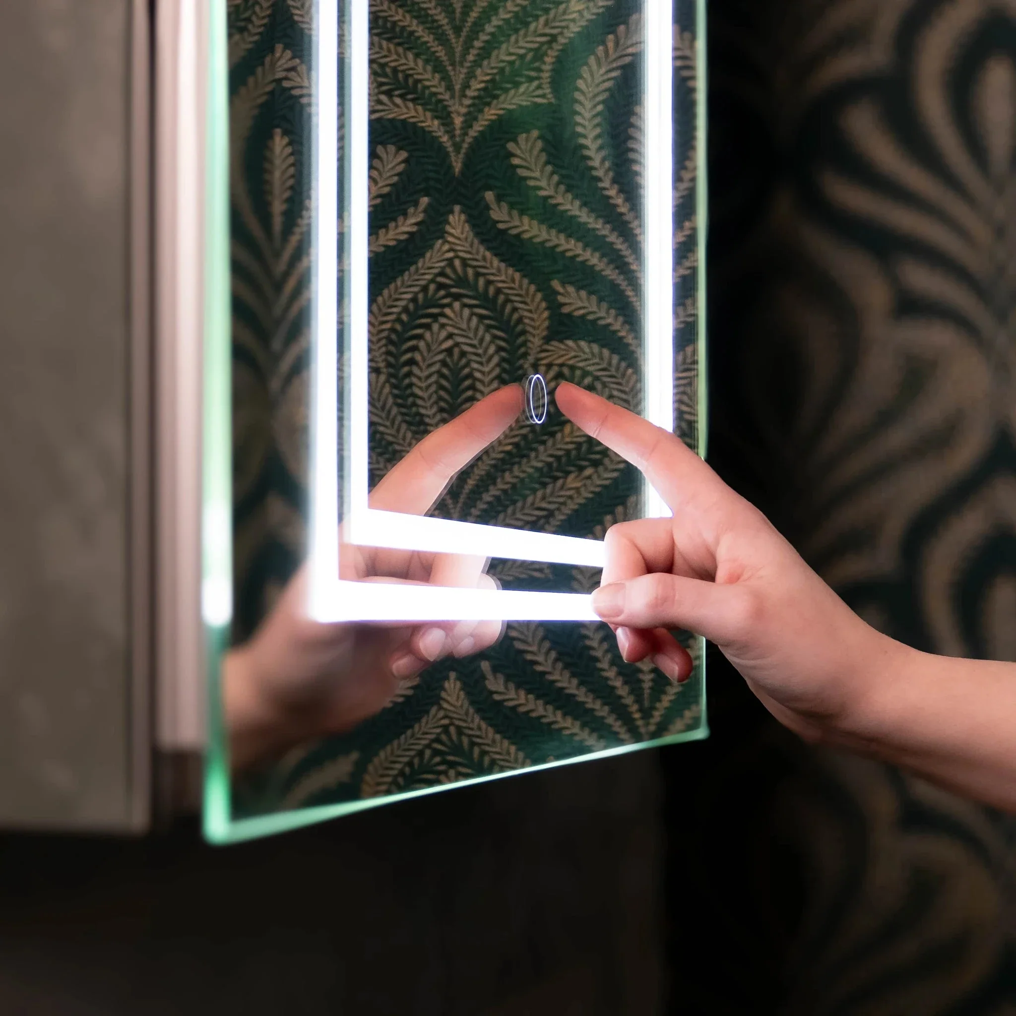 Virginia 500x700mm LED Bathroom Mirror Cabinet - Image 5
