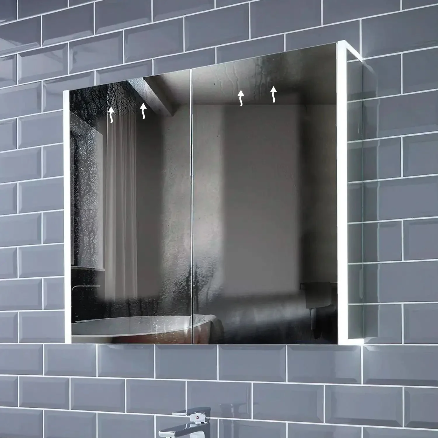 Grace Bluetooth LED Bathroom Mirror Cabinet - Image 12