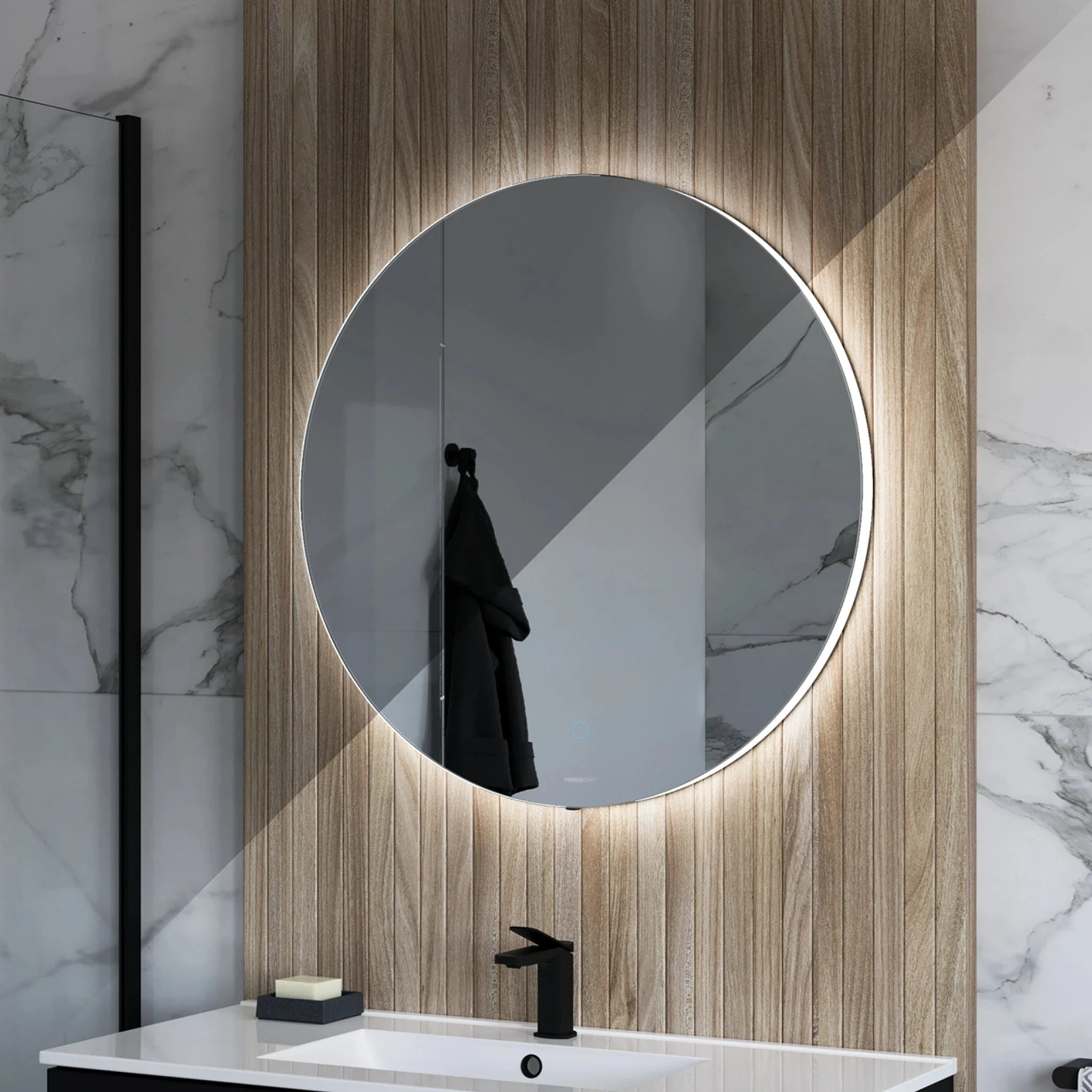 Halo Round LED Bathroom Mirror - Image 19