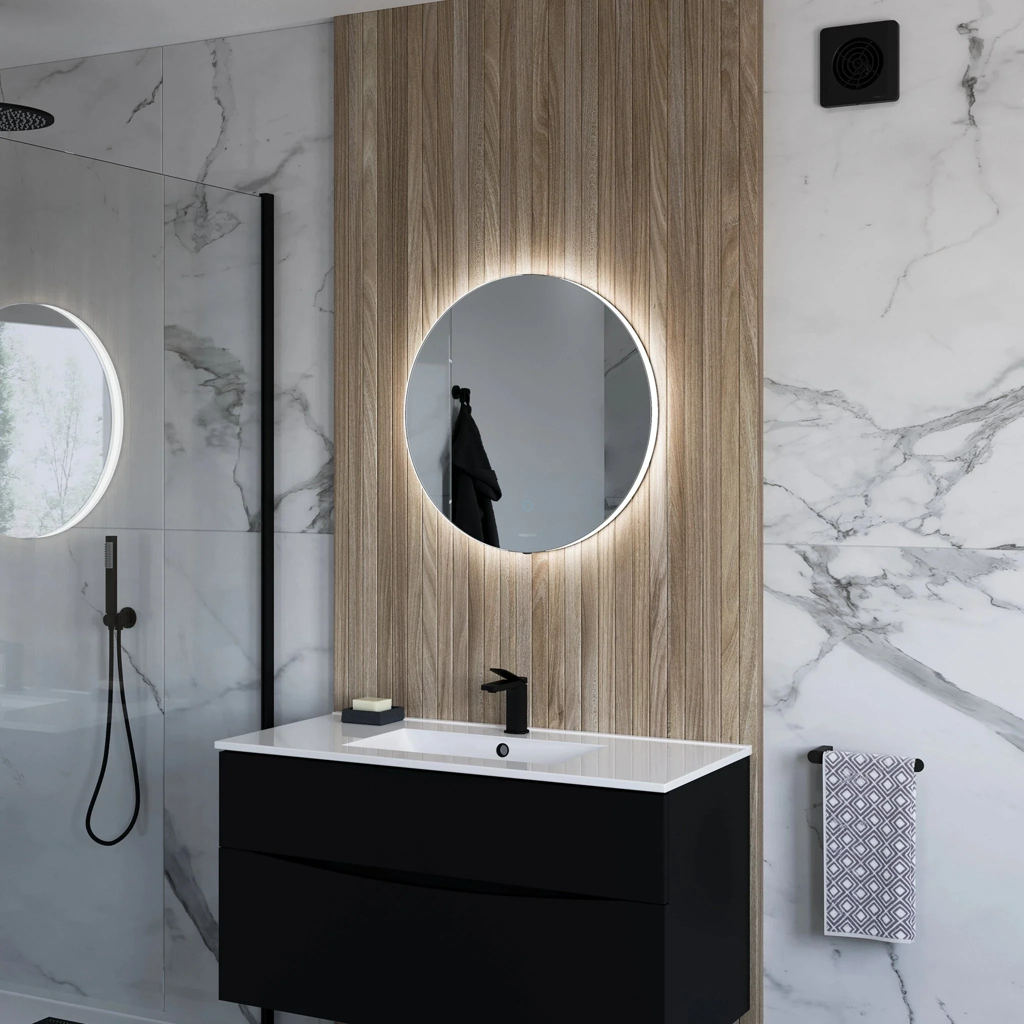 Halo Round LED Bathroom Mirror - Image 6
