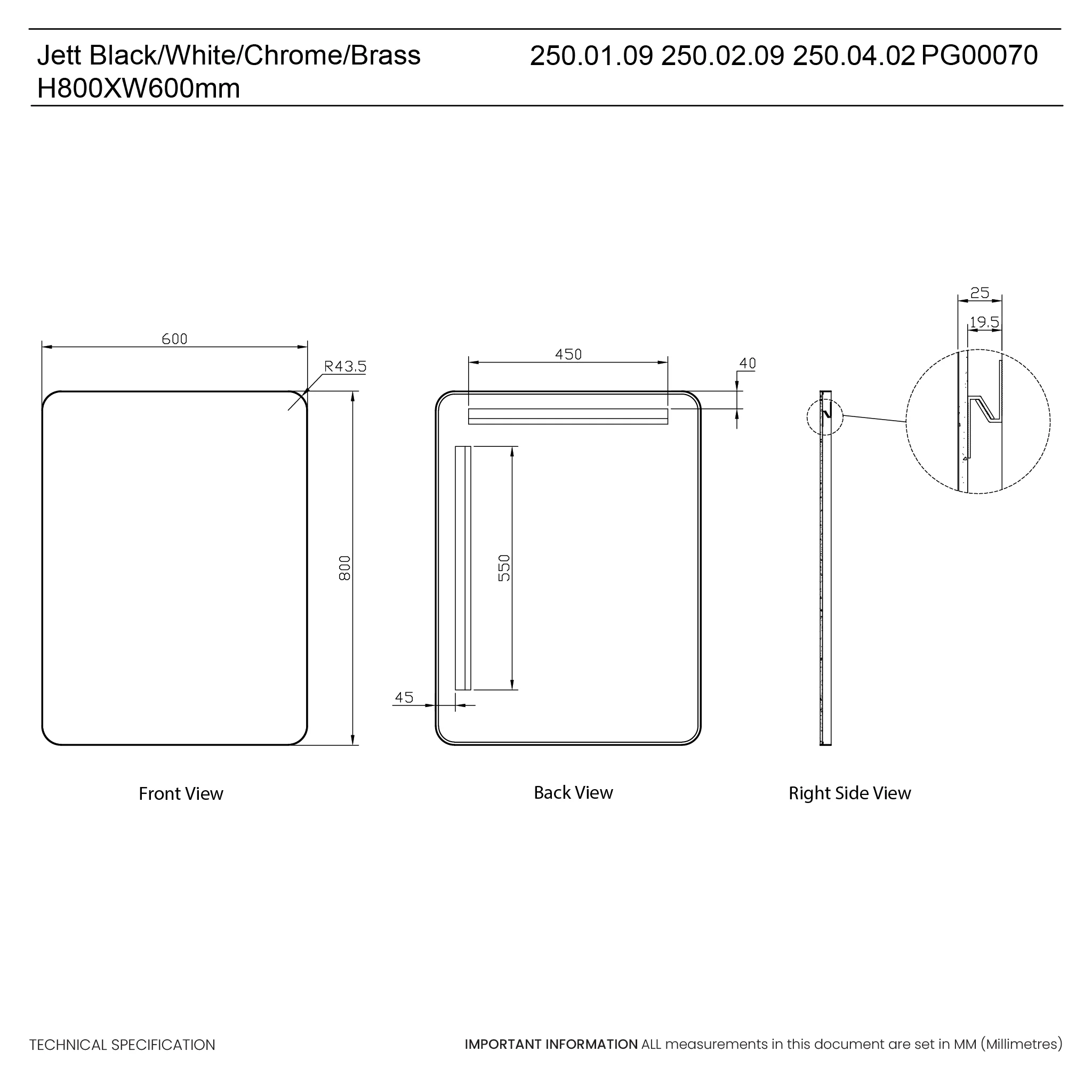 Jett Slim Frame Mirror - Image 37