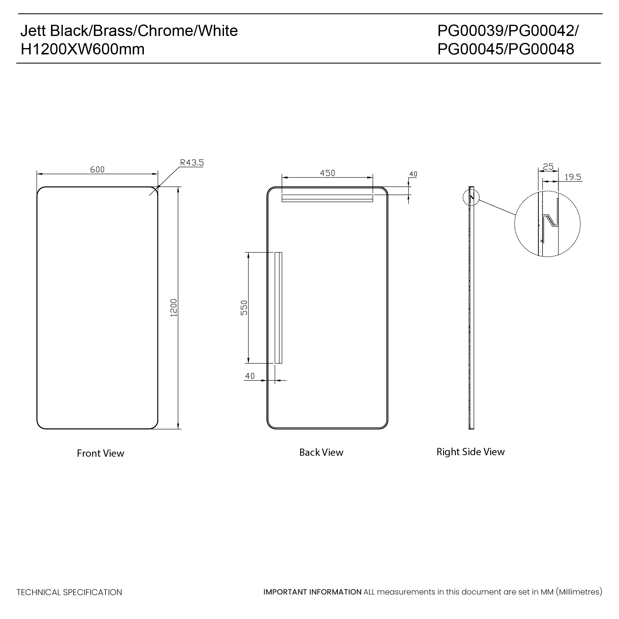 Jett Slim Frame Mirror - Image 46