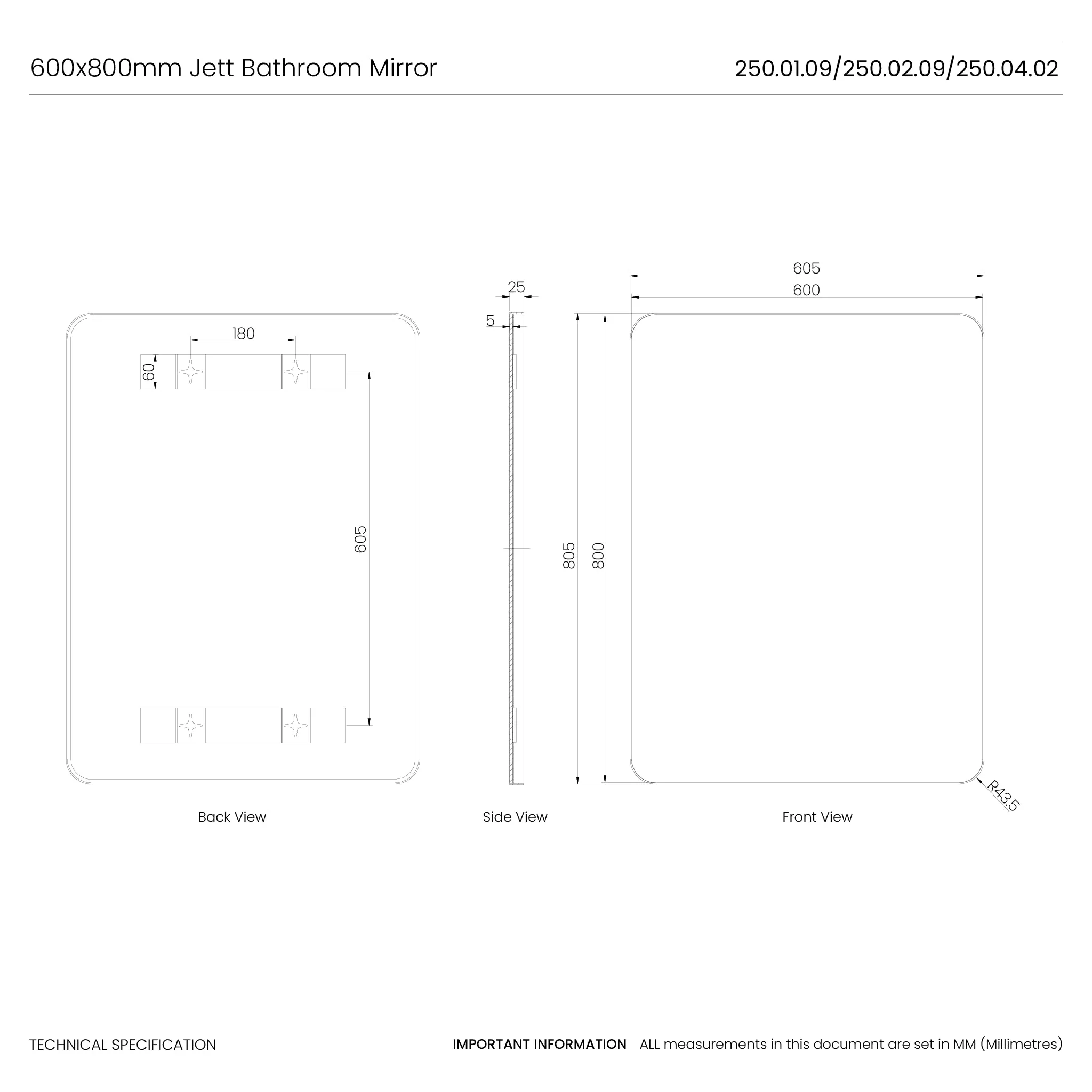 Jett Slim Frame Mirror - Image 54