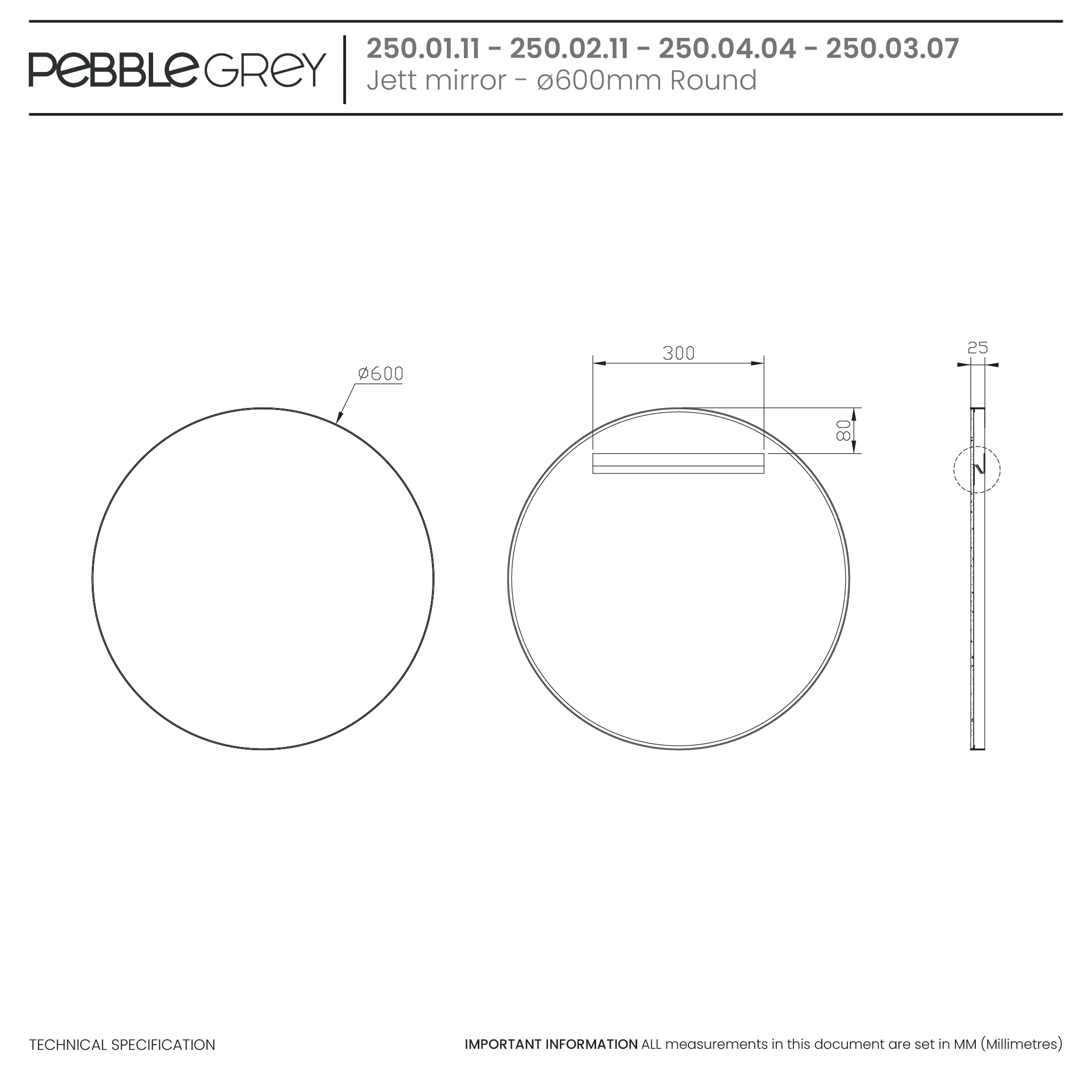 Jett Round Slim Frame Mirror - Image 21