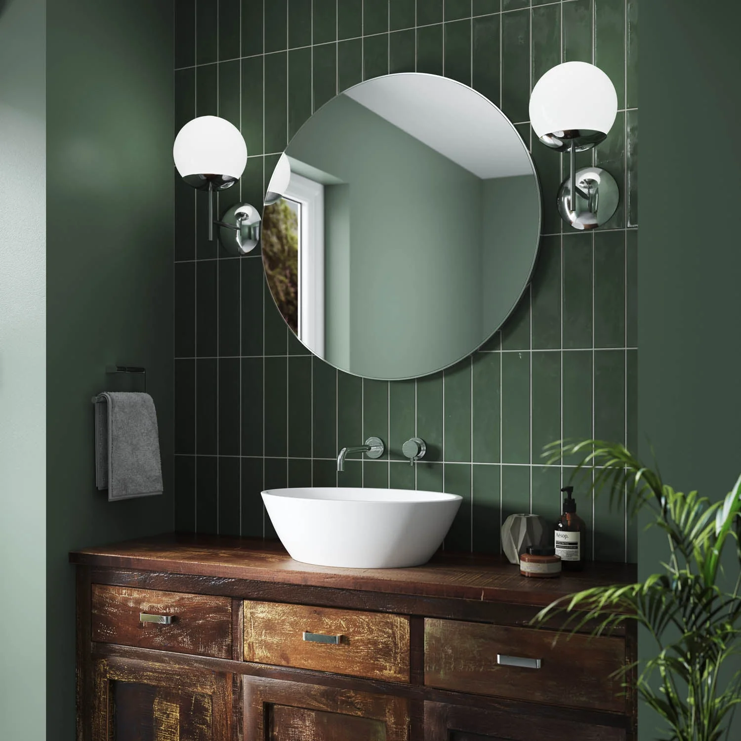 Jett Round Slim Frame Mirror - Image 5