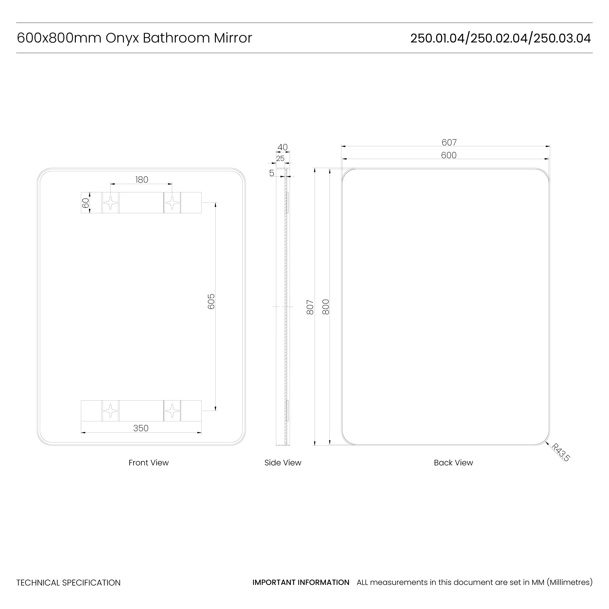 Onyx Deep Frame Mirror - Image 14