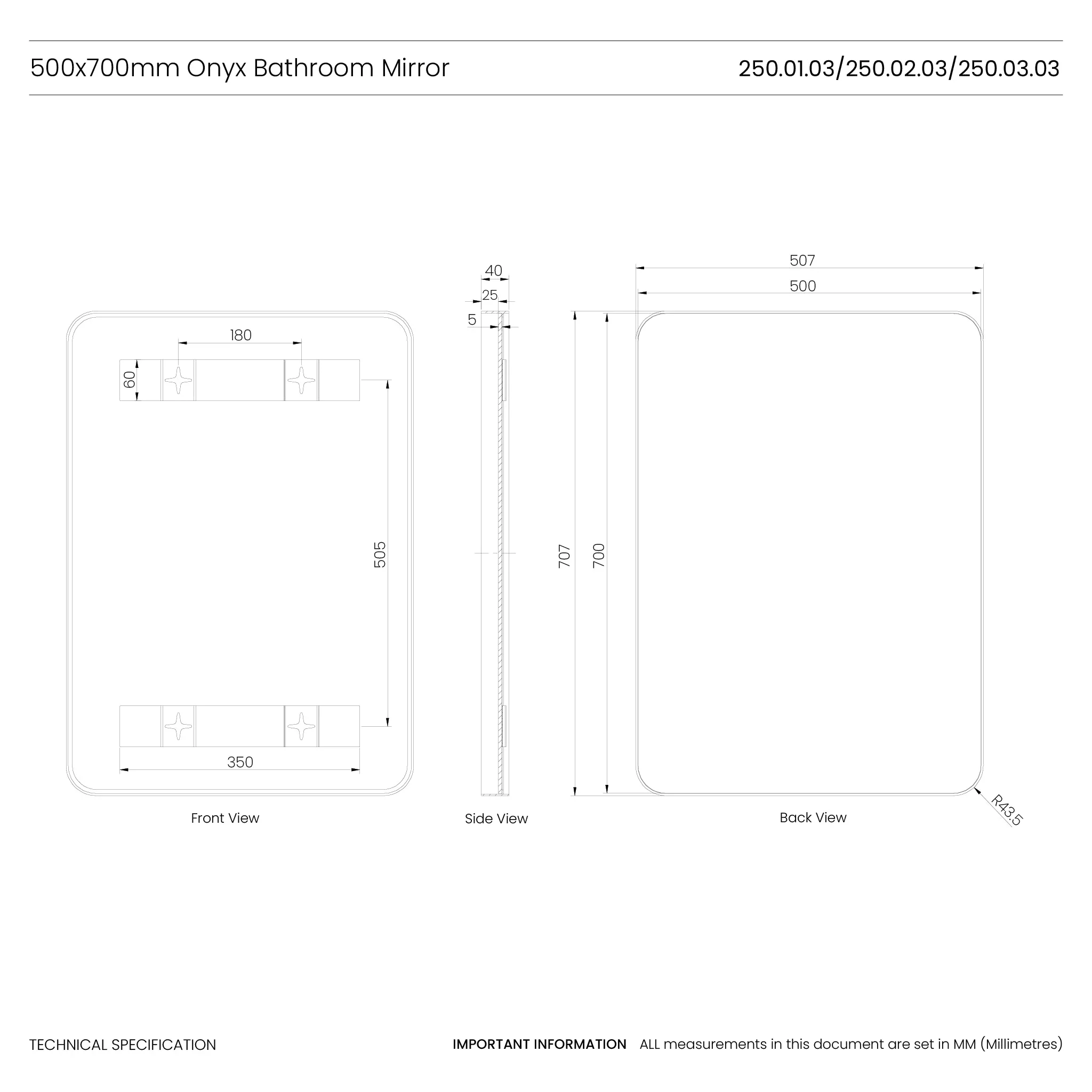 Onyx Deep Frame Mirror - Image 15