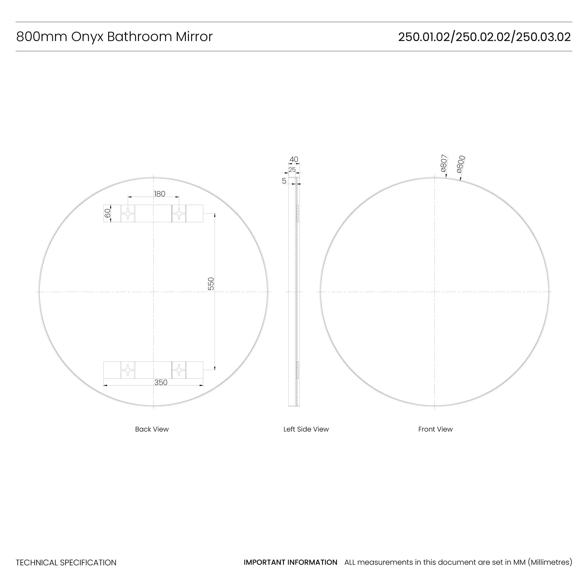 Onyx Round Deep Frame Mirror - Image 11