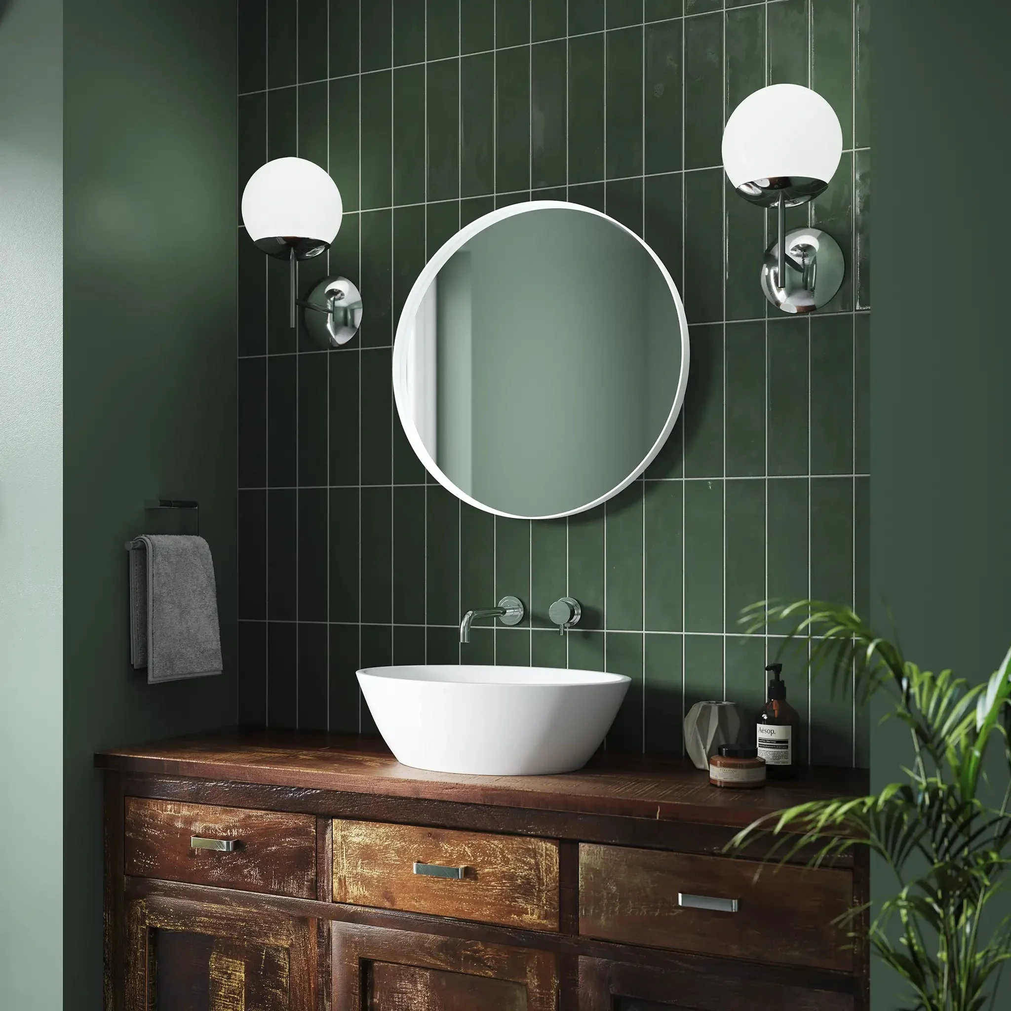 Onyx Round Deep Frame Mirror - Image 7