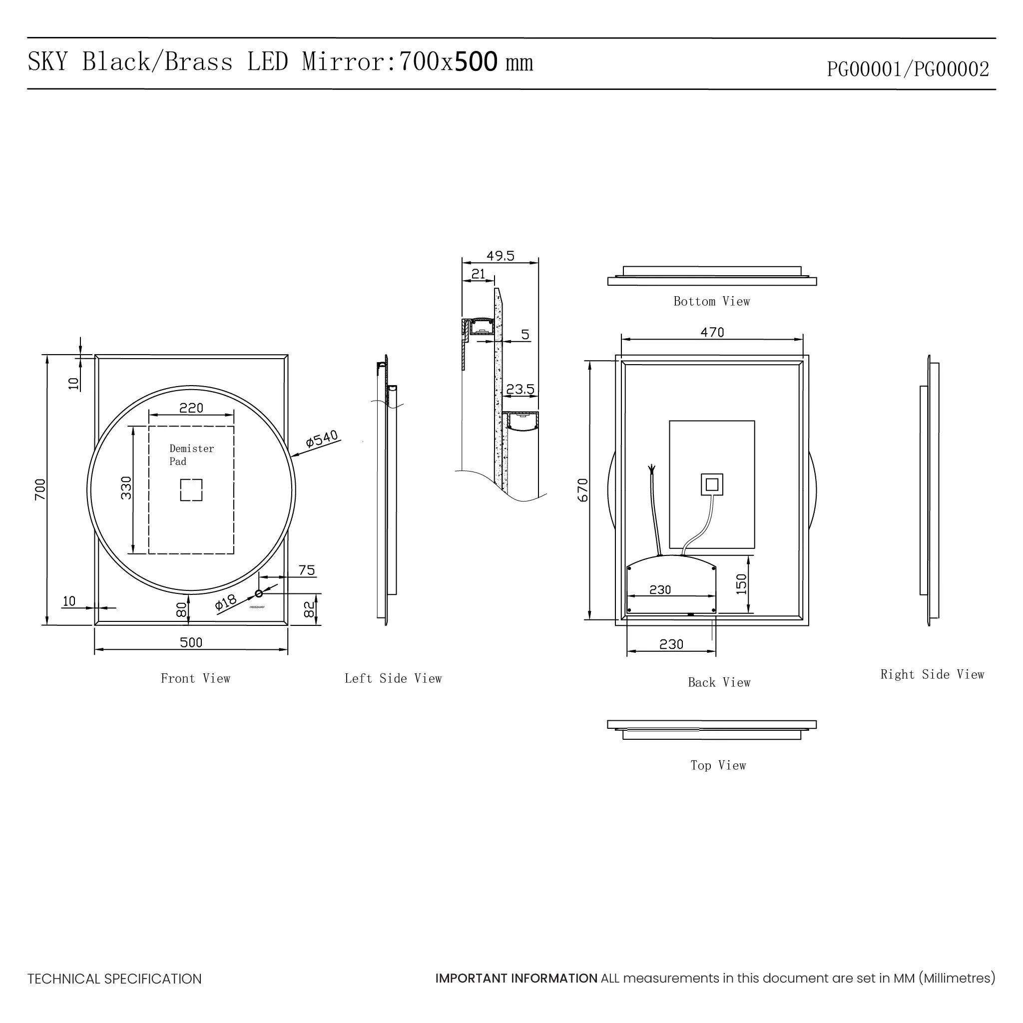 Sky LED Bathroom Mirror - Image 15