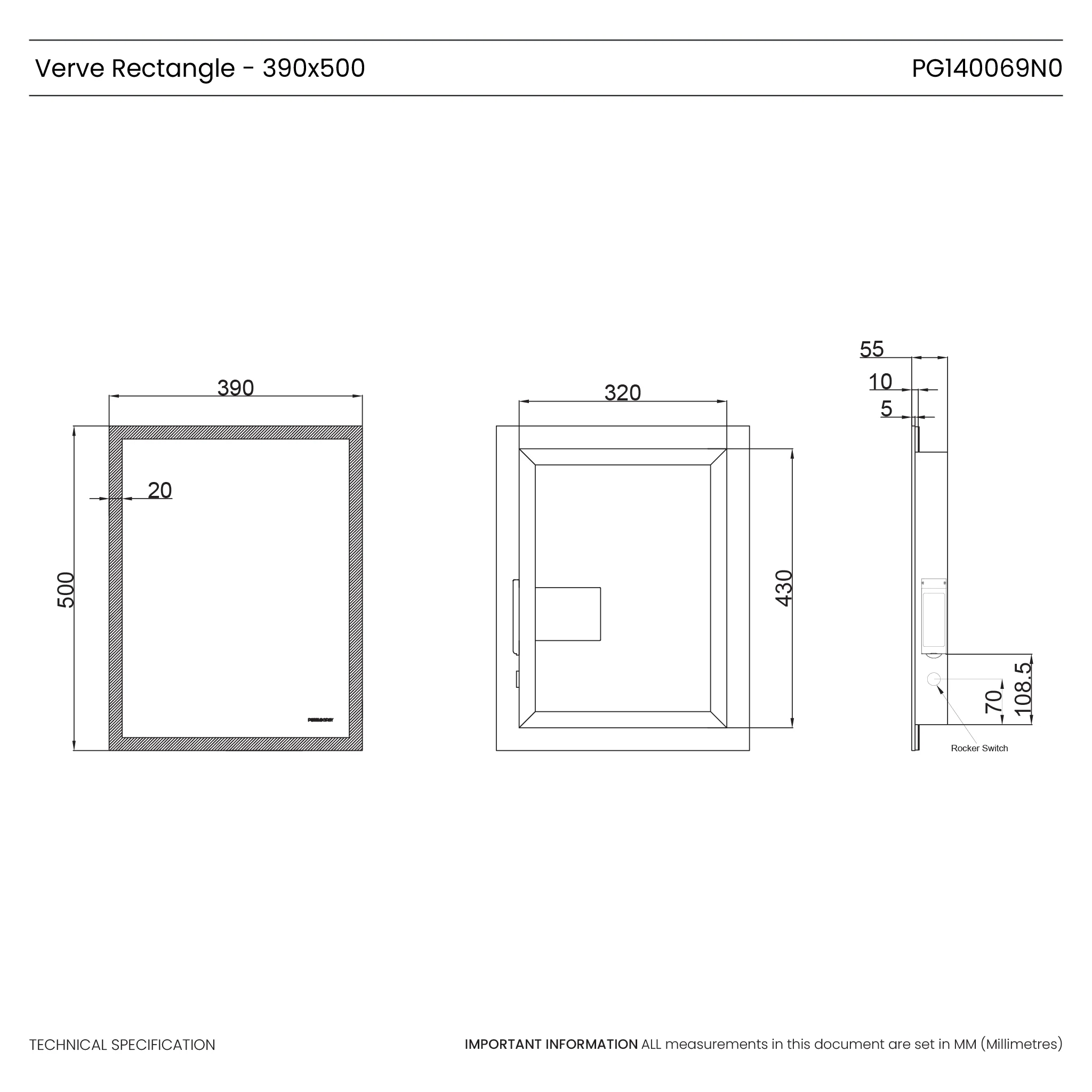 Verve Portrait Rechargeable Battery LED Mirror - Image 18